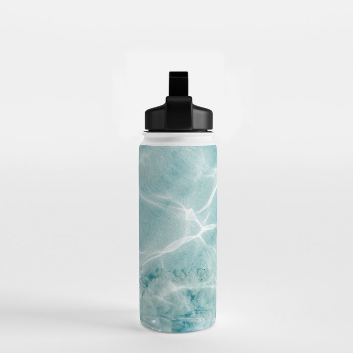 Clear blue water | Colorful ocean photography print | Turquoise sea Water Bottle Gallery Image 2