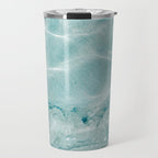Clear blue water | Colorful ocean photography print | Turquoise sea Travel Mug Gallery Image 1