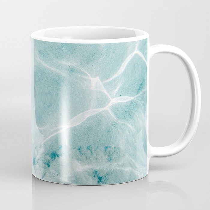 Clear blue water | Colorful ocean photography print | Turquoise sea Coffee Mug Gallery Image 1