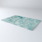 Clear blue water | Colorful ocean photography print | Turquoise sea Rug Gallery Image 3