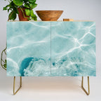 Clear blue water | Colorful ocean photography print | Turquoise sea Credenza Gallery Image 1