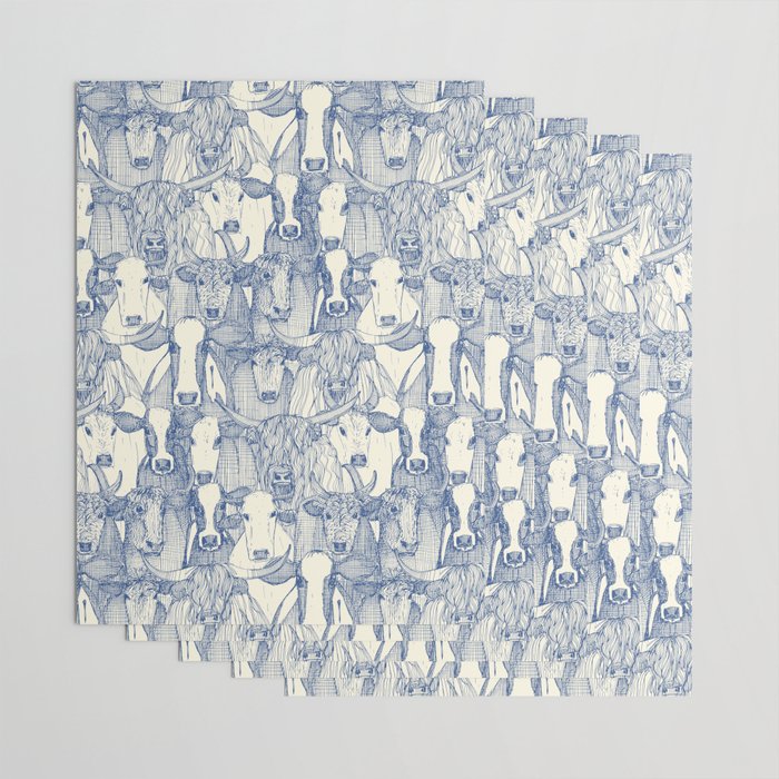 just cattle classic blue pearl Wrapping Paper Gallery Image 3