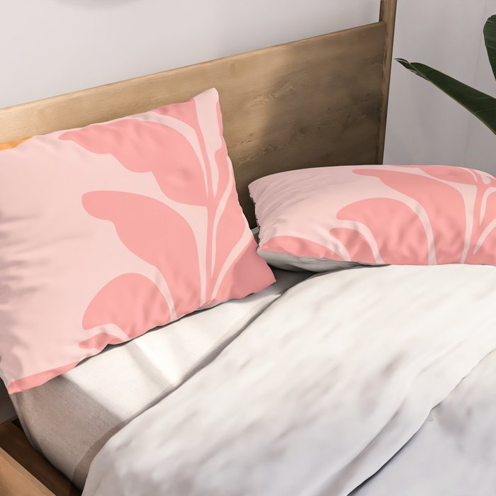 Sunny Pink Garden Pillow Sham Gallery Image 2