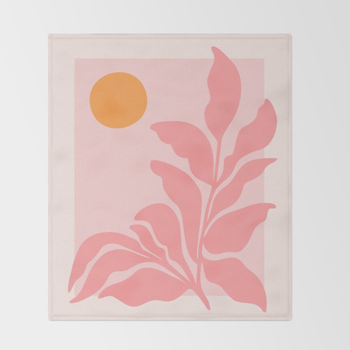 Sunny Pink Garden Throw Blanket Gallery Image 2