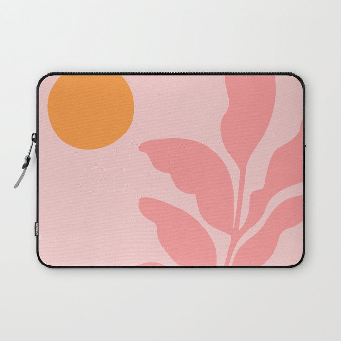 Sunny Pink Garden Laptop Sleeve Gallery Image 1