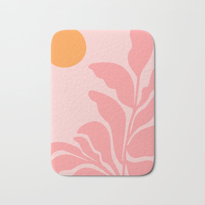 Sunny Pink Garden Bath Mat Gallery Image 1