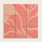 Sunny Pink Garden Wood Wall Art Gallery Image 1