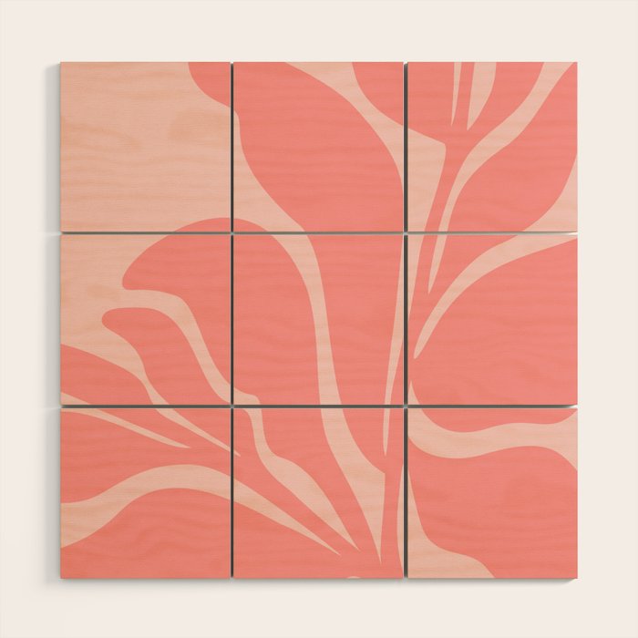 Sunny Pink Garden Wood Wall Art Gallery Image 1