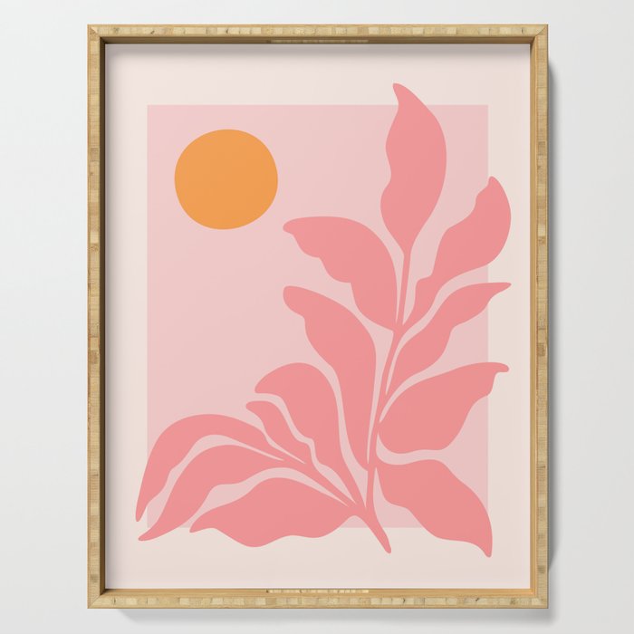 Sunny Pink Garden Serving Tray Gallery Image 1