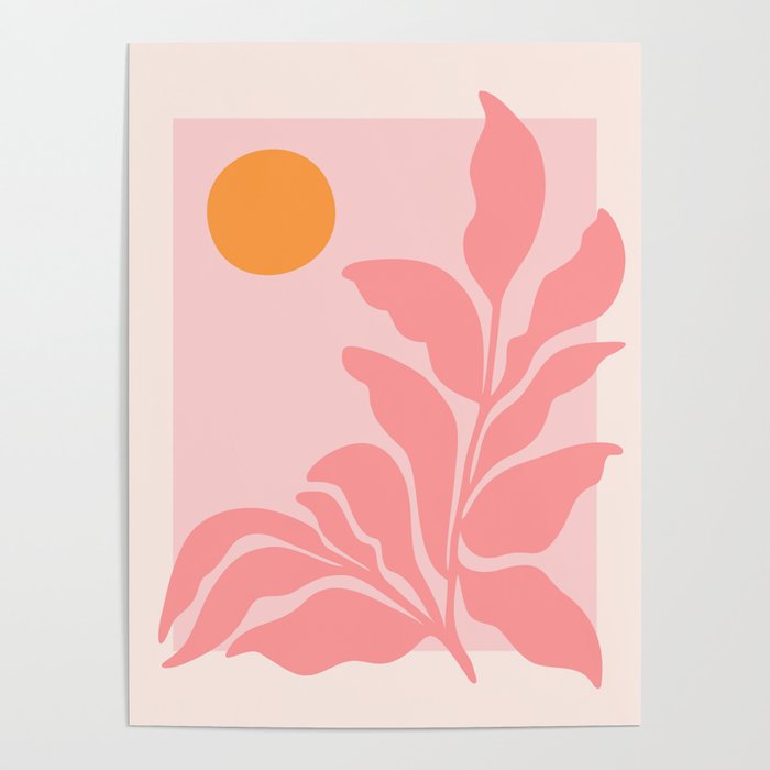 Sunny Pink Garden Poster Gallery Image 1