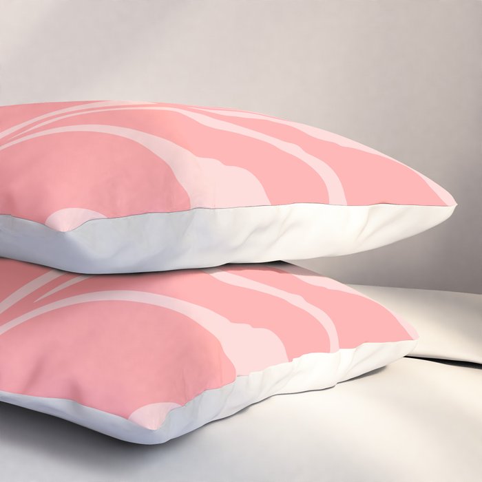 Sunny Pink Garden Pillow Sham Gallery Image 3