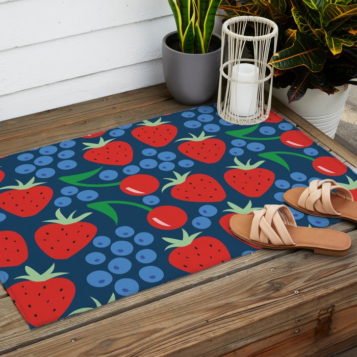 Strawberry pattern Outdoor Rug Gallery Image 2