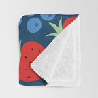 Strawberry pattern Throw Blanket Gallery Image 3