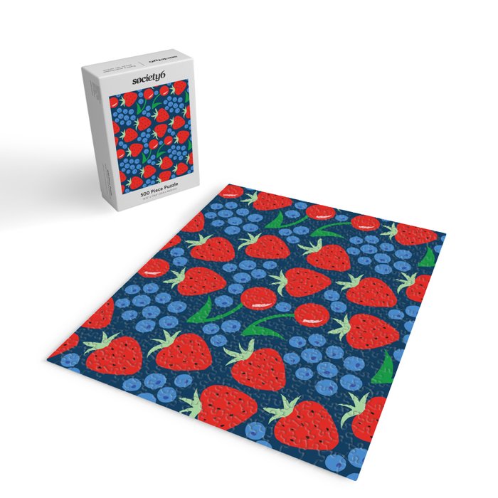 Strawberry pattern Jigsaw Puzzle Gallery Image 2