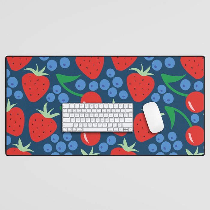 Strawberry pattern Desk Mat Gallery Image 1
