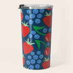 Strawberry pattern Travel Mug Gallery Image 3