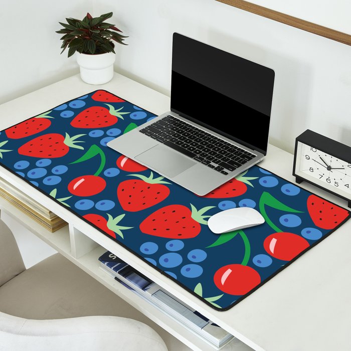 Strawberry pattern Desk Mat Gallery Image 2