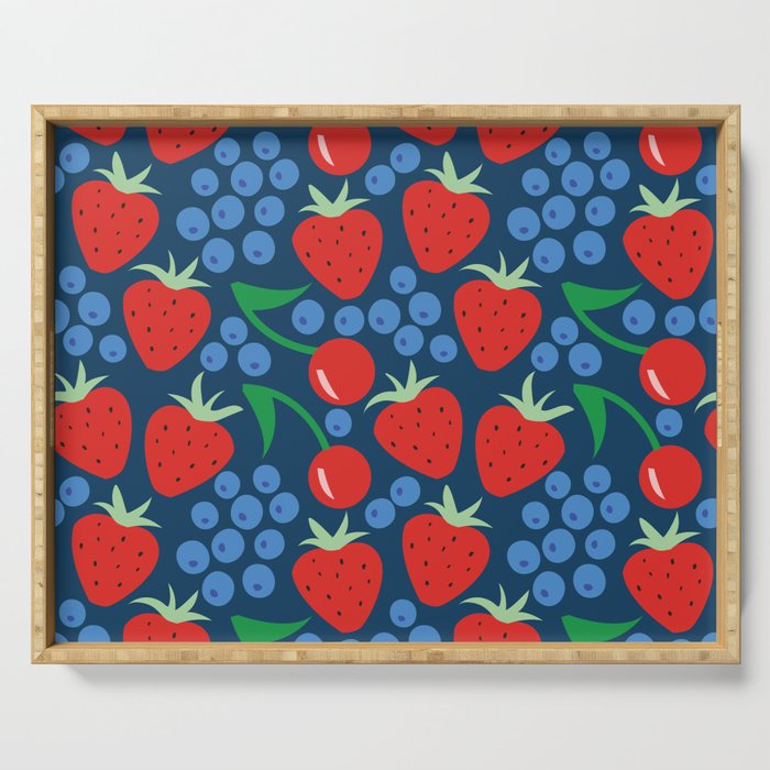 Strawberry pattern Serving Tray Gallery Image 1