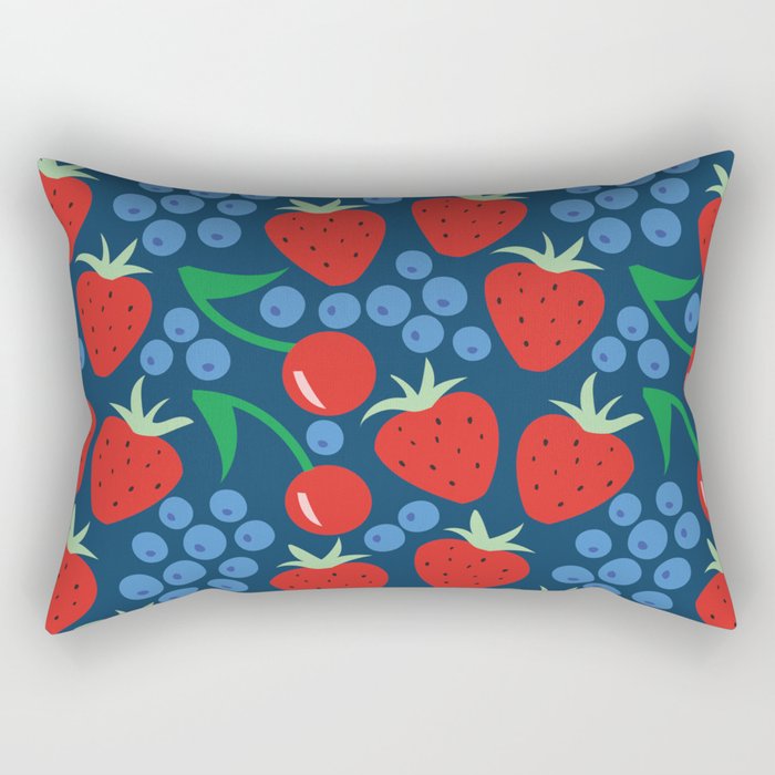 Strawberry pattern Rectangular Pillow Gallery Image 1