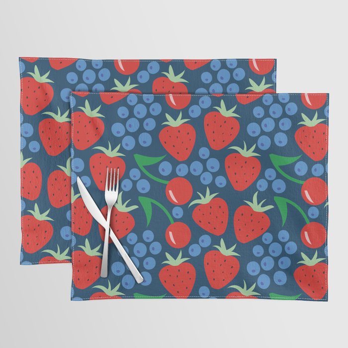 Strawberry pattern Placemat Gallery Image 1