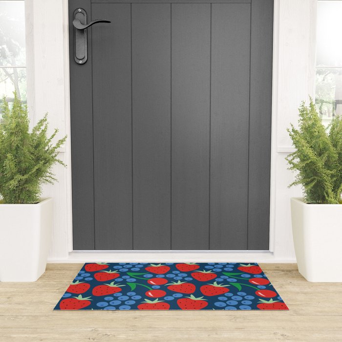 Strawberry pattern Welcome Mat Gallery Image 3