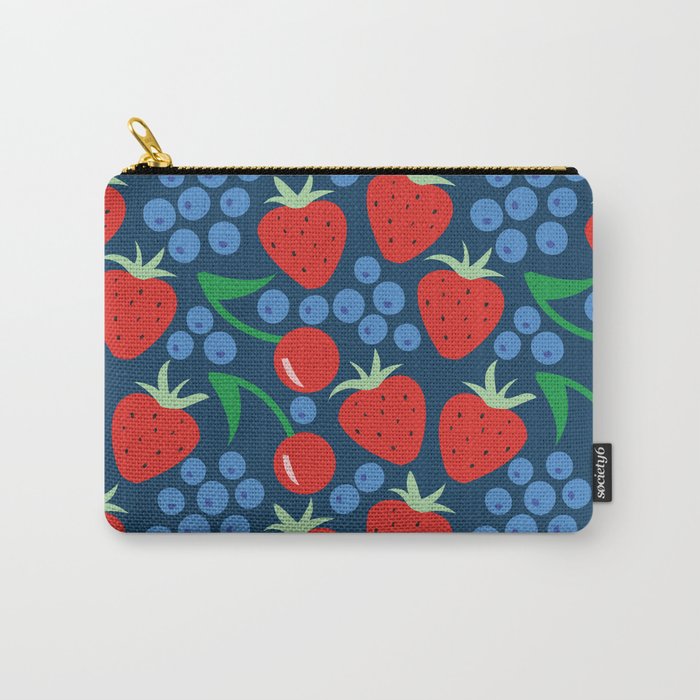Strawberry pattern Carry All Pouch Gallery Image 1