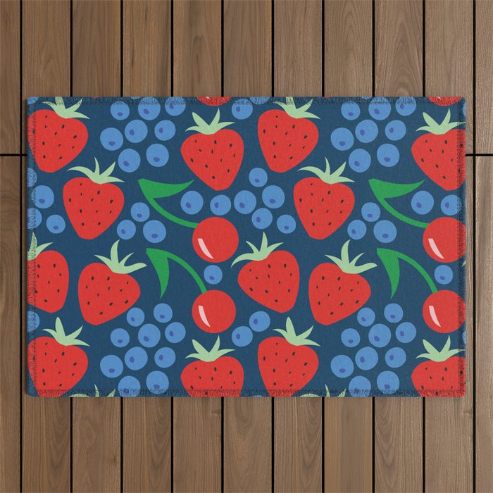 Strawberry pattern Outdoor Rug Gallery Image 1