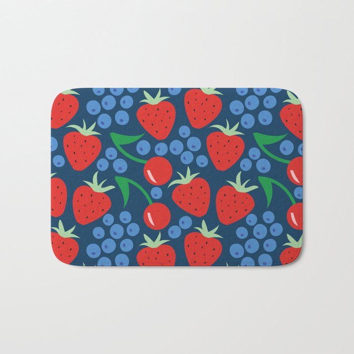 Strawberry pattern Bath Mat Gallery Image 1