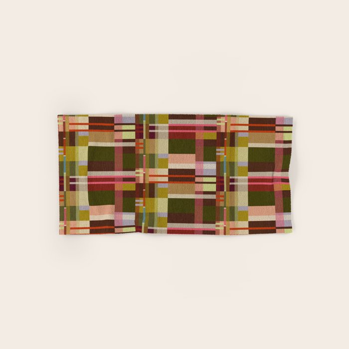 Offset Colorblock Bright Bath Towel Gallery Image 1