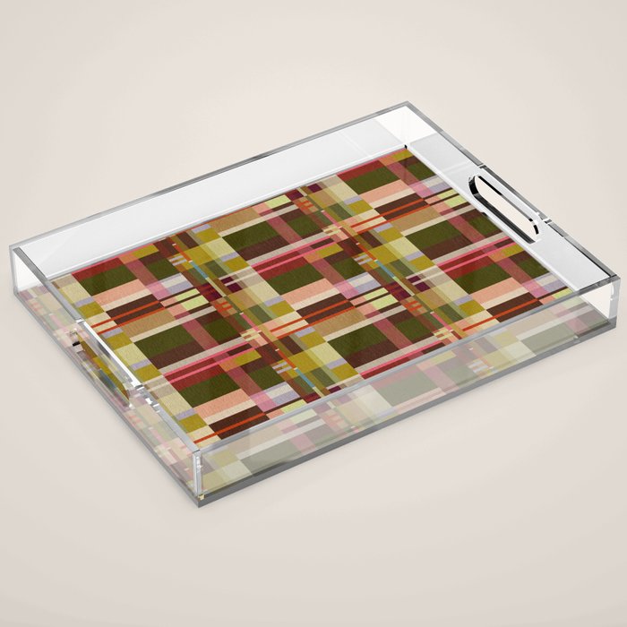 Offset Colorblock Bright Acrylic Tray Gallery Image 1