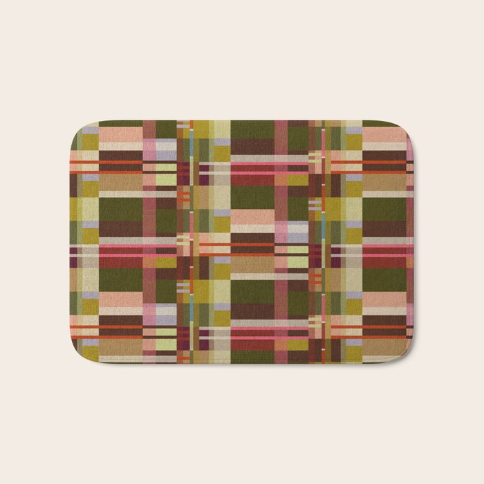Offset Colorblock Bright Bath Mat Gallery Image 1