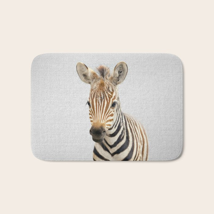Baby Zebra - Colorful Bath Mat Gallery Image 1