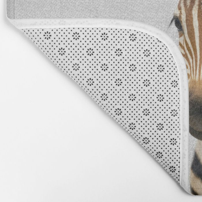 Baby Zebra - Colorful Bath Mat Gallery Image 2
