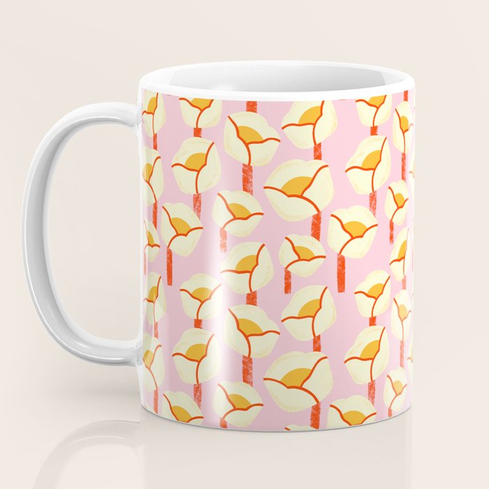 Chunky Blooms - Pink Coffee Mug Gallery Image 3