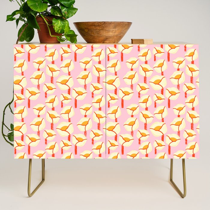 Chunky Blooms - Pink Credenza Gallery Image 1