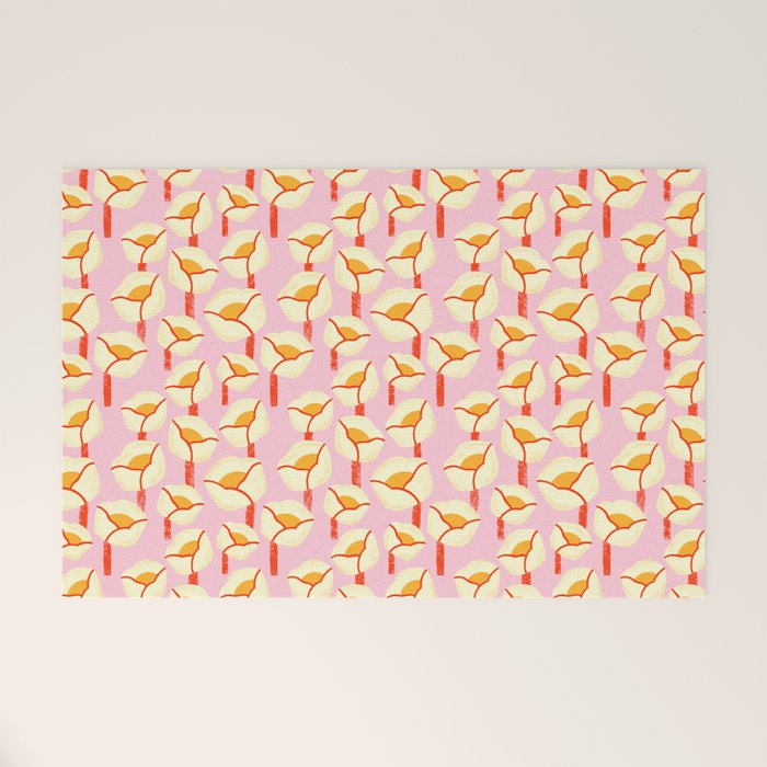 Chunky Blooms - Pink Welcome Mat Gallery Image 1