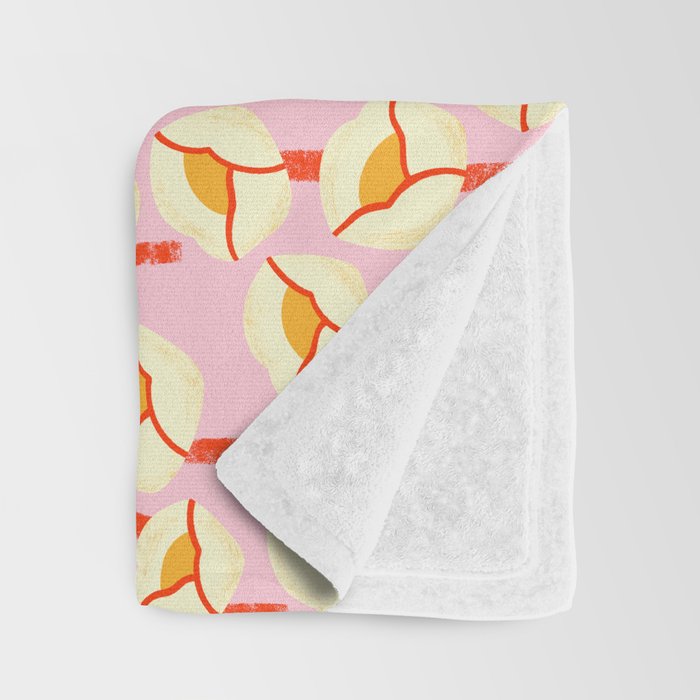 Chunky Blooms - Pink Throw Blanket Gallery Image 3