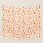 Chunky Blooms - Pink Wall Tapestry Gallery Image 4