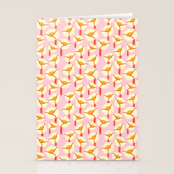 Chunky Blooms - Pink Stationery Card Gallery Image 2