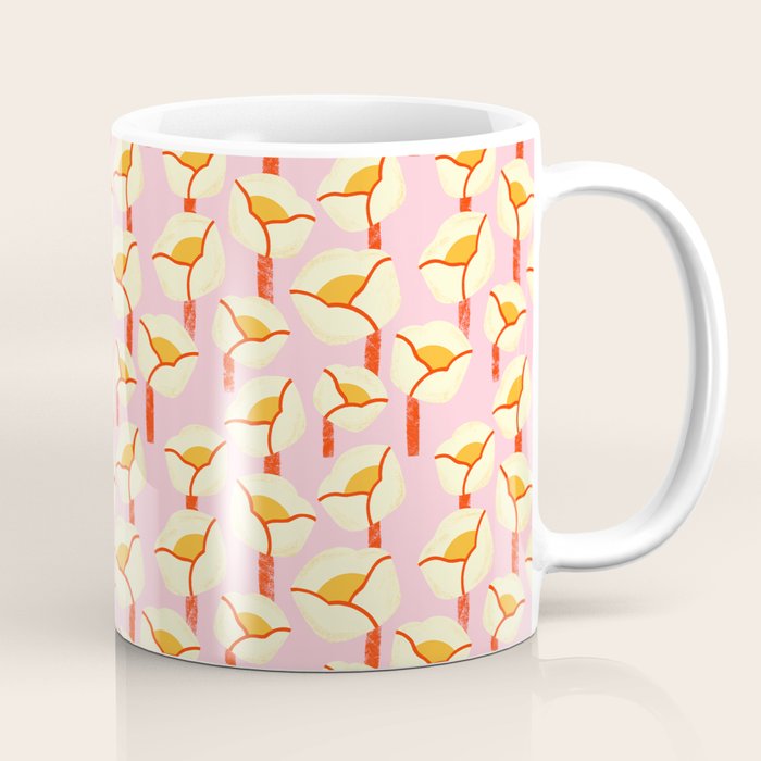 Chunky Blooms - Pink Coffee Mug Gallery Image 1
