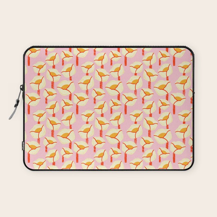 Chunky Blooms - Pink Laptop Sleeve Gallery Image 1