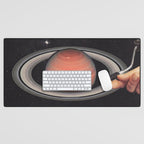 Galactic DJ - Vinyl Saturn Turntable Desk Mat Gallery Image 1
