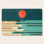 Chasing wave under the red moon Cutting Board Gallery Image 1