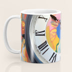Anxiety, Mental Wellness Awareness Time, Peace of Mind Wall Clock Tower, Eclectic Roman Bohemian Colorful Painting Coffee Mug Gallery Image 3