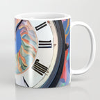 Anxiety, Mental Wellness Awareness Time, Peace of Mind Wall Clock Tower, Eclectic Roman Bohemian Colorful Painting Coffee Mug Gallery Image 1