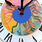 Anxiety, Mental Wellness Awareness Time, Peace of Mind Wall Clock Tower, Eclectic Roman Bohemian Colorful Painting Coffee Mug Gallery Image 2