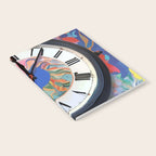 Anxiety, Mental Wellness Awareness Time, Peace of Mind Wall Clock Tower, Eclectic Roman Bohemian Colorful Painting Notebook Gallery Image 2