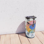 Anxiety, Mental Wellness Awareness Time, Peace of Mind Wall Clock Tower, Eclectic Roman Bohemian Colorful Painting Travel Mug Gallery Image 4