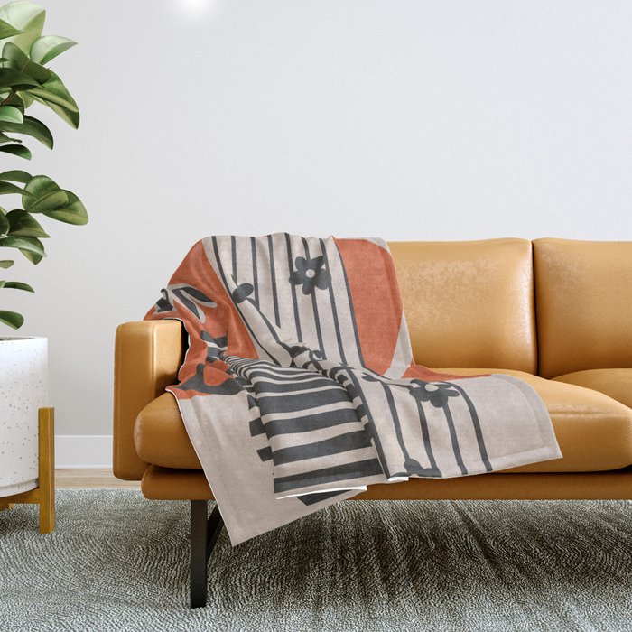 Patterned Stillness 5 Throw Blanket Gallery Image 1