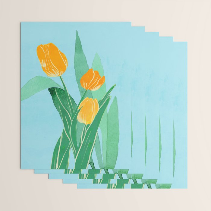 Modern Art Flowers 20 Wrapping Paper Gallery Image 3